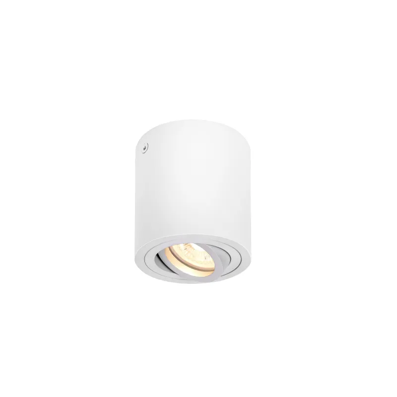 TRILEDO, plafonnier intérieur, simple, rond, blanc, GU10/LED GU10 51mm, 10W max
