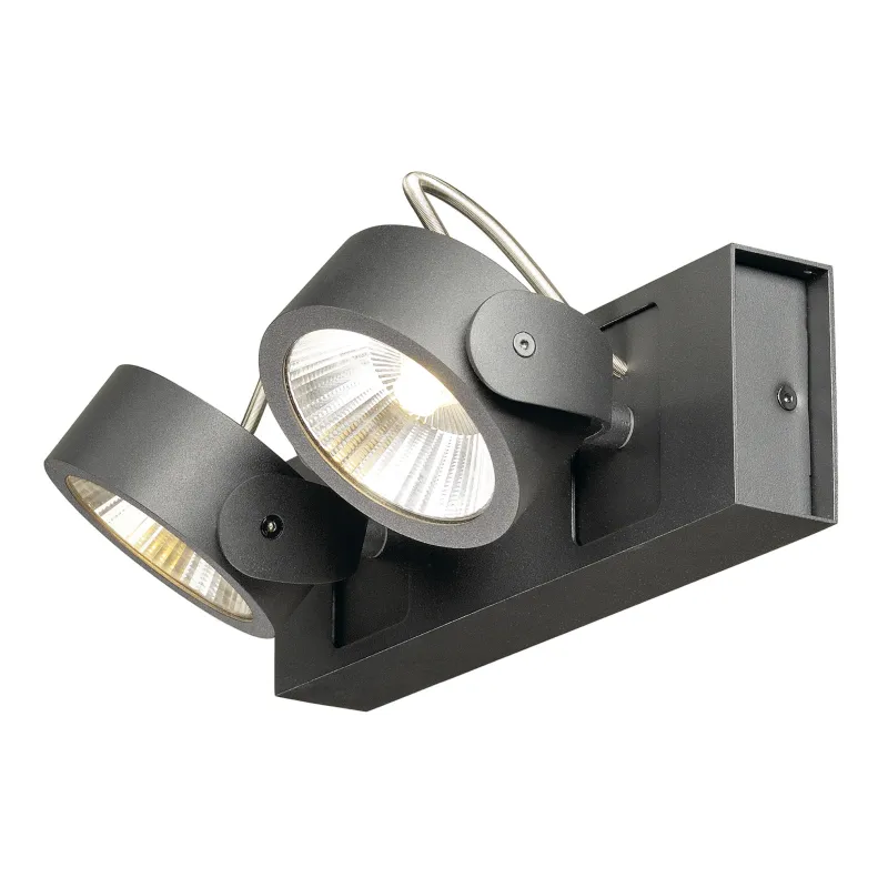 KALU, applique et plafonnier intérieur, double, noir, LED, 31W, 3000K, variable