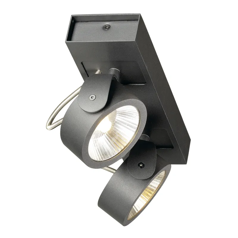 KALU, applique et plafonnier intérieur, double, noir, LED, 31W, 3000K, variable