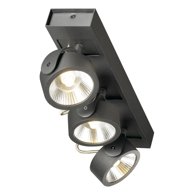 KALU, applique et plafonnier intérieur, triple, noir, LED, 47W, 3000K, variable