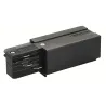 EUTRAC®, alimentation droite, intérieur, pour rail 3 allumages en saillie, noir