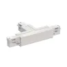 EUTRAC®, connecteur en T, terre droite, pour rail 3 allumages en saillie, blanc