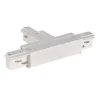 EUTRAC®, connecteur en T, terre gauche, pour rail 3 allumages en saillie, blanc