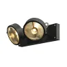 KALU, applique et plafonnier intérieur, double, noir, GU10/QPAR111, 2x 75W max