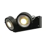 KALU, applique et plafonnier intérieur, double, noir, GU10/QPAR111, 2x 75W max