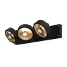 KALU, applique et plafonnier intérieur, triple, noir, GU10/QPAR111, 3x 75W max