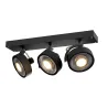 KALU, applique et plafonnier intérieur, triple, noir, GU10/QPAR111, 3x 75W max