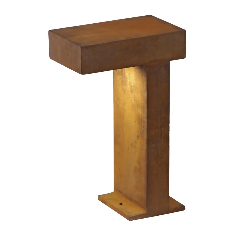 RUSTY® PATHLIGHT, borne extérieure, fonte rouillée, GX53/TCR-TSE, 9W max, IP44
