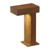 RUSTY® PATHLIGHT, borne extérieure, fonte rouillée, GX53/TCR-TSE, 9W max, IP44