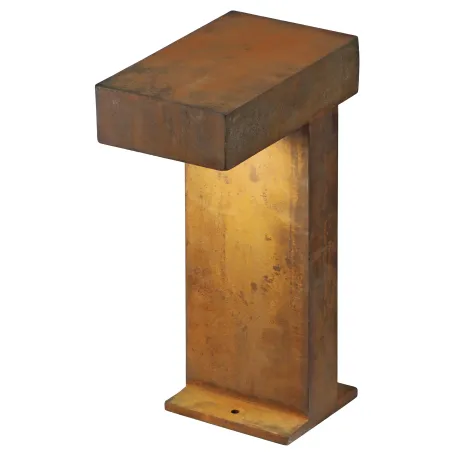 RUSTY® PATHLIGHT, borne extérieure, fonte rouillée, GX53/TCR-TSE, 9W max, IP44