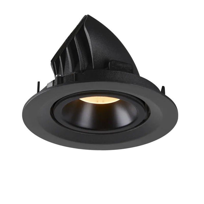 NUMINOS® GIMBLE M, encastré de plafond intérieur, 20 deg , noir, LED, 17,5W, 3000K