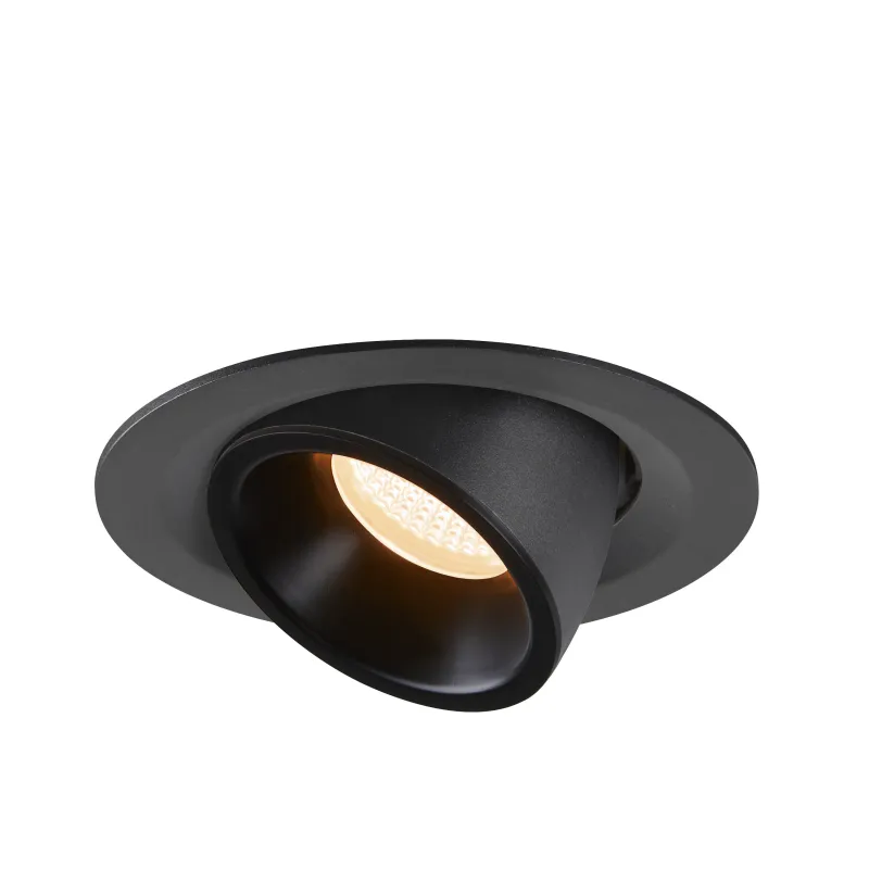NUMINOS® GIMBLE M, encastré de plafond intérieur, 55 deg , noir, LED, 17,5W, 2700K