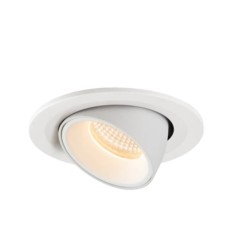 NUMINOS® GIMBLE S, encastré de plafond intérieur, 20 deg , blanc, LED, 8,6W, 2700K