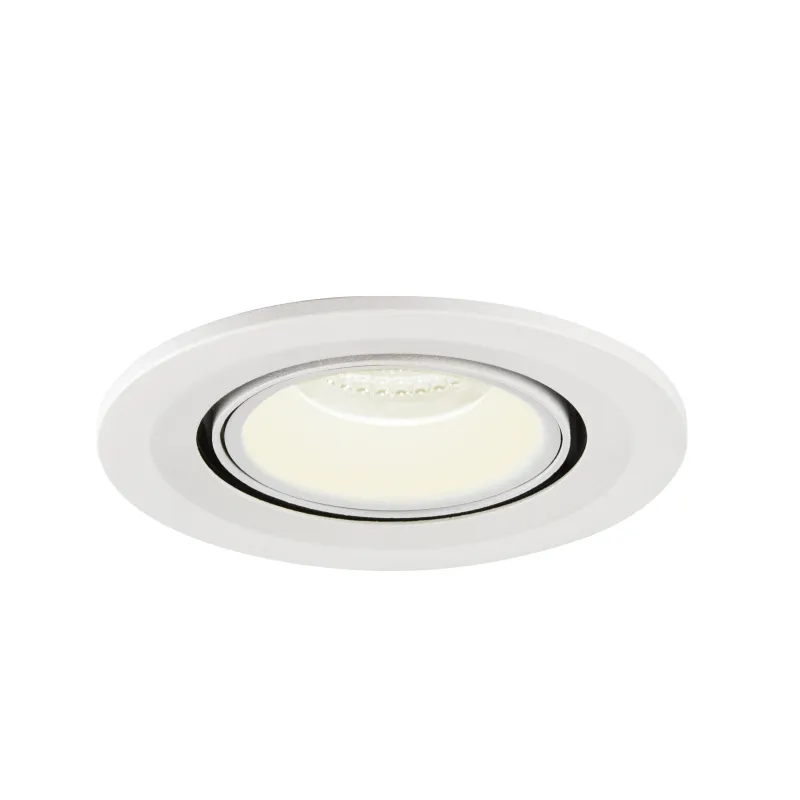 NUMINOS® GIMBLE S, encastré de plafond intérieur, 20 deg , blanc, LED, 8,6W, 4000K