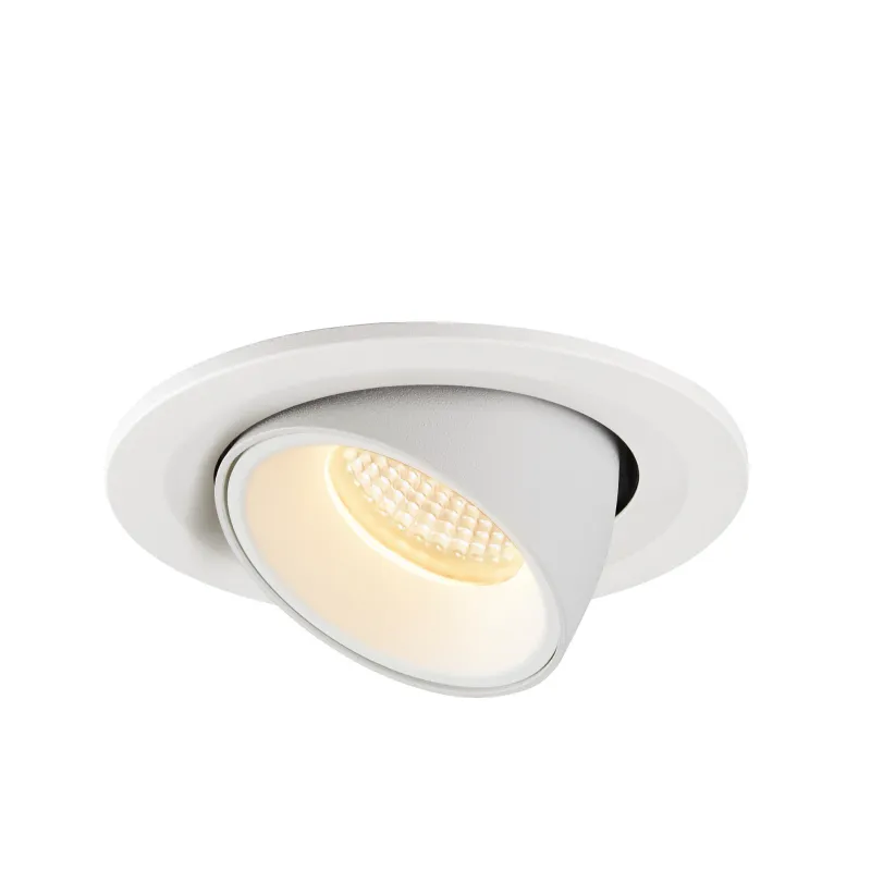 NUMINOS® GIMBLE S, encastré de plafond intérieur, 40 deg , blanc, LED, 8,6W, 3000K
