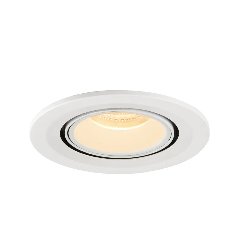 NUMINOS® GIMBLE S, encastré de plafond intérieur, 55 deg , blanc, LED, 8,6W, 3000K