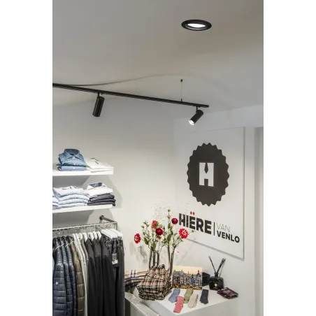 OCULUS, encastré de plafond intérieur, noir, LED, 11W, 2000-3000K, Dim to warm