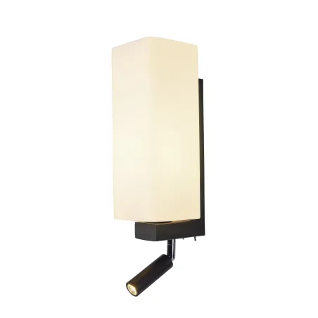 QUADRASS SPOT, applique intérieure, liseuse, noir, E27, max 40W, LED 2W, 3000K