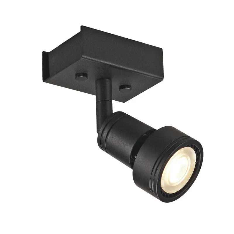 PURI, applique et plafonnier intérieur, simple, noir mat, GU10/QPAR51, 50W max