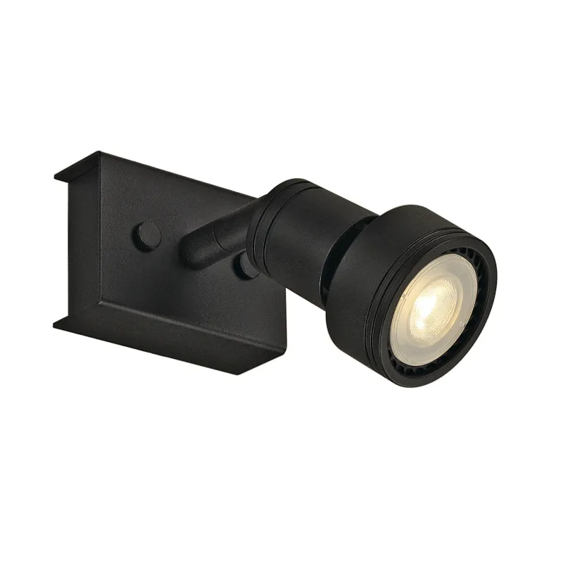 PURI, applique et plafonnier intérieur, simple, noir mat, GU10/QPAR51, 50W max