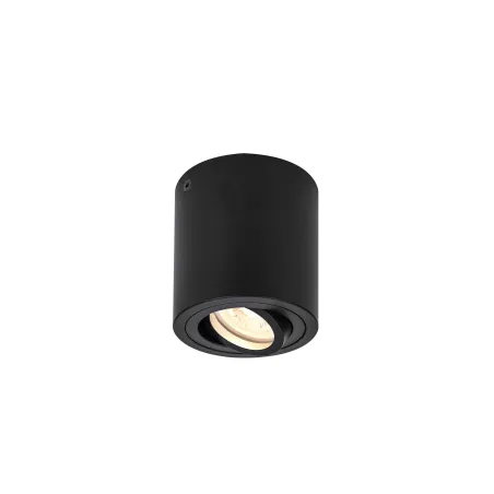 TRILEDO, plafonnier intérieur, simple, rond, noir, GU10/LED GU10 51mm, 10W max
