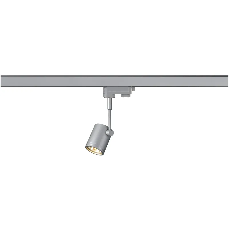 BIMA, spot pour rail 3 allumages intérieur, simple, gris, GU10/QPAR51, 50W max