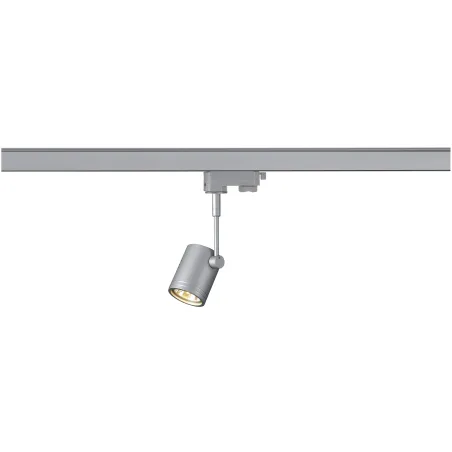 BIMA, spot pour rail 3 allumages intérieur, simple, gris, GU10/QPAR51, 50W max