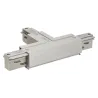 EUTRAC®, connecteur en T, terre droite, pour rail 3 allumages en saillie, gris