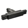 EUTRAC®, connecteur en T, terre droite, pour rail 3 allumages en saillie, noir