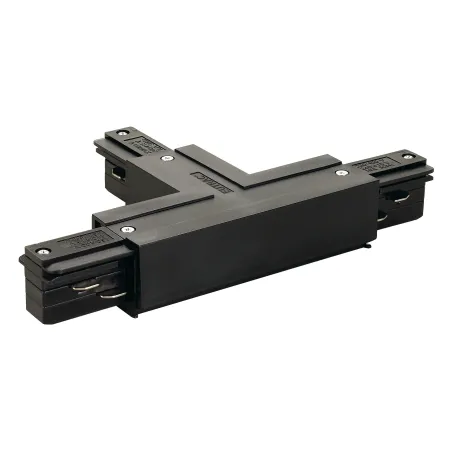 EUTRAC®, connecteur en T, terre gauche, pour rail 3 allumages en saillie, noir