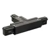 EUTRAC®, connecteur en T, terre gauche, pour rail 3 allumages en saillie, noir
