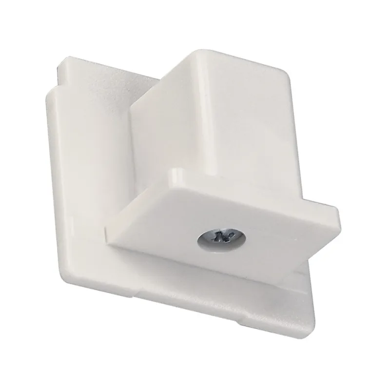 EUTRAC®, embouts, intérieur, pour rail 3 allumages en saillie, blanc, 2 pièces