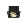 KADUX, encastré de plafond intérieur, simple, noir mat, GU10/QPAR111, 75W max