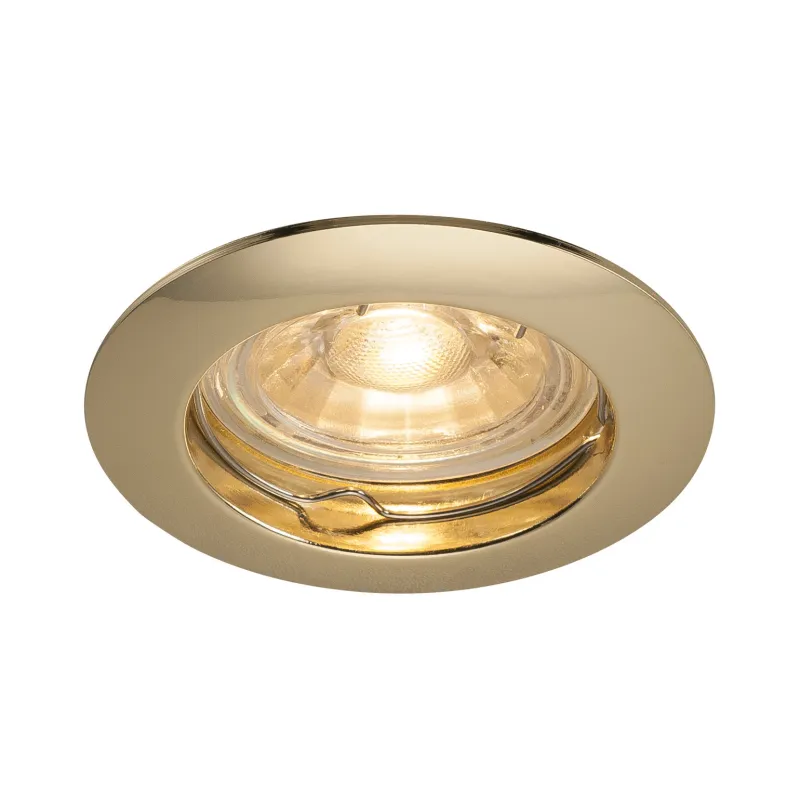 PIKA, encastré de plafond intérieur, rond, fixe, laiton, GU10/QPAR51, 50W max