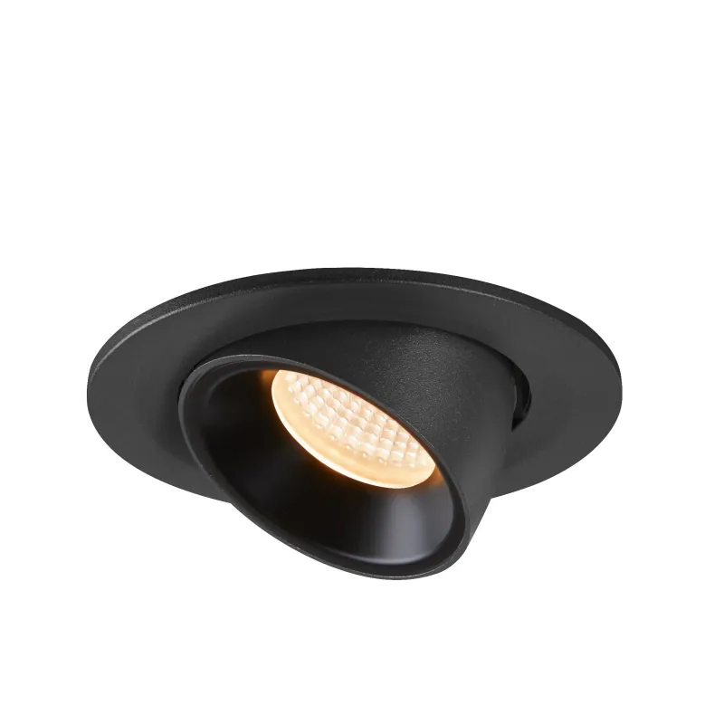 NUMINOS® GIMBLE S, encastré de plafond intérieur, 20 deg , noir, LED, 8,6W, 2700K