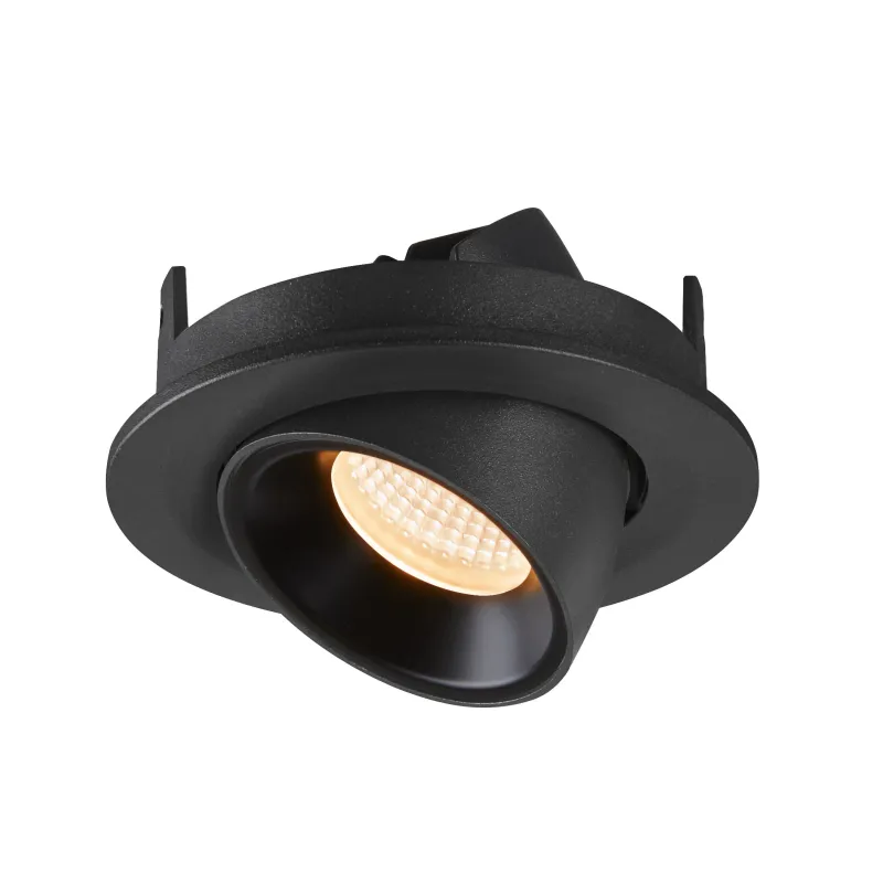 NUMINOS® GIMBLE S, encastré de plafond intérieur, 55 deg , noir, LED, 8,6W, 2700K