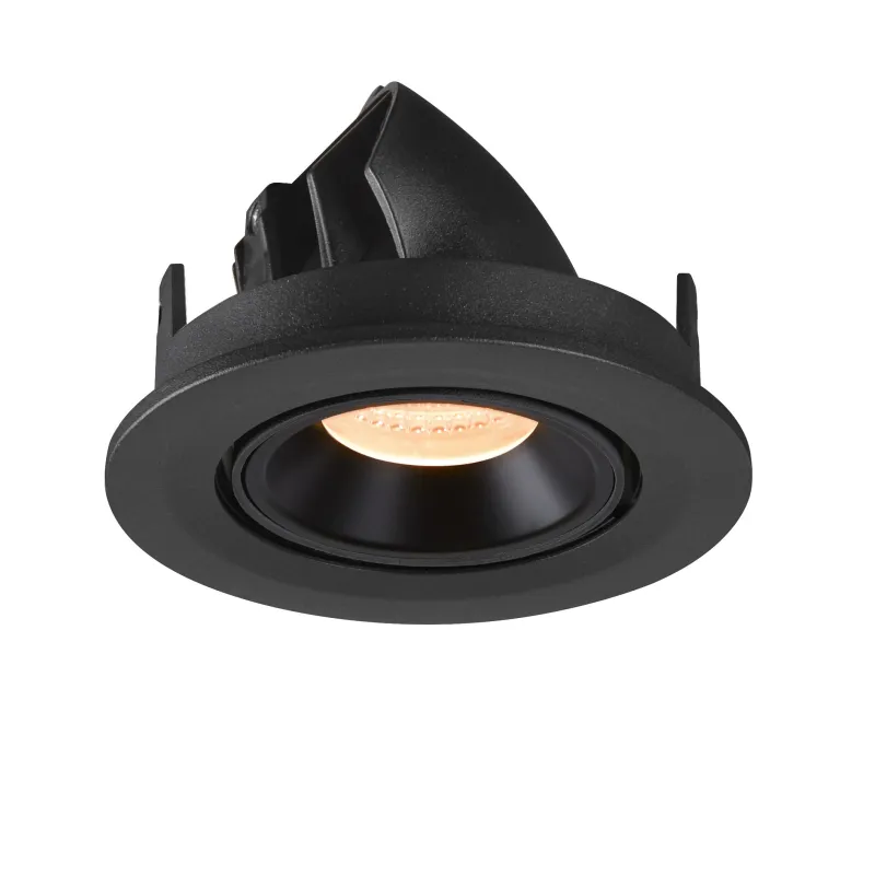 NUMINOS® GIMBLE S, encastré de plafond intérieur, 55 deg , noir, LED, 8,6W, 2700K