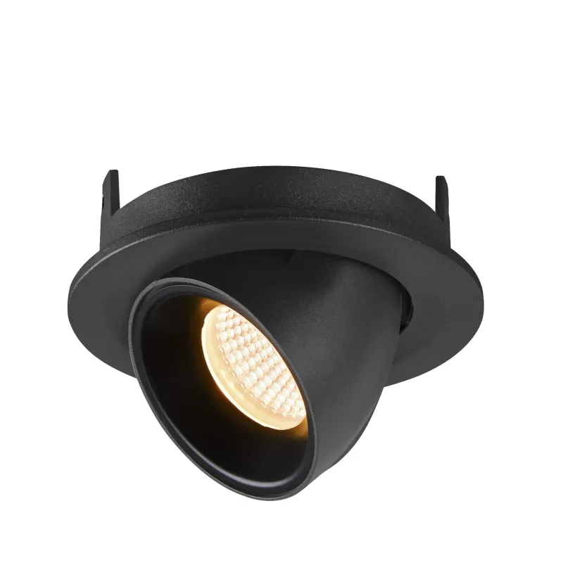 NUMINOS® GIMBLE S, encastré de plafond intérieur, 55 deg , noir, LED, 8,6W, 3000K