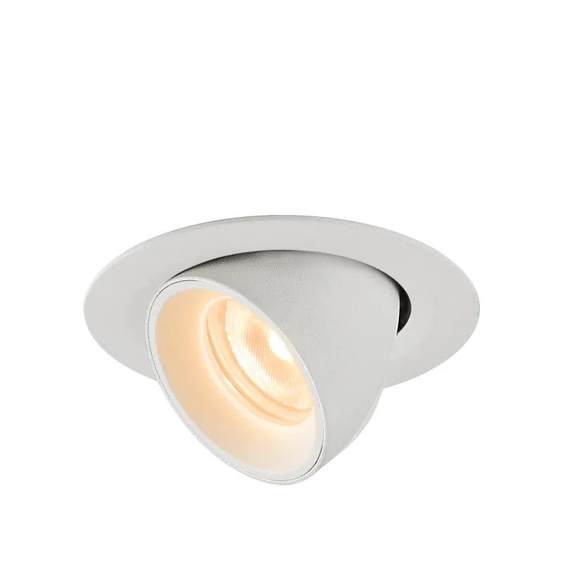 NUMINOS® GIMBLE XS, encastré de plafond intérieur, 20 deg , blanc, LED, 7W, 2700K