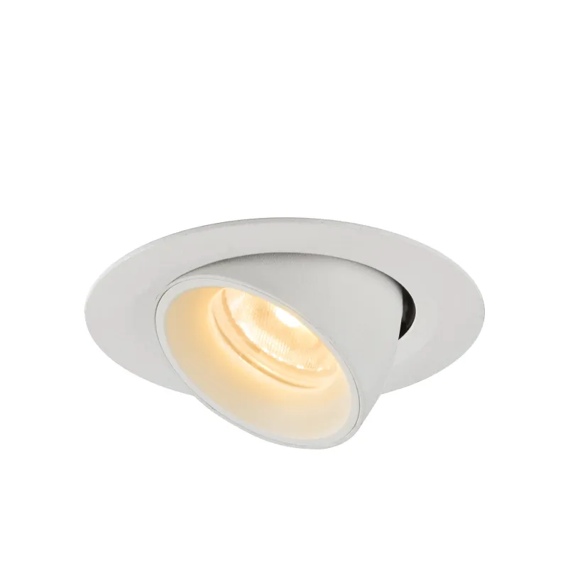 NUMINOS® GIMBLE XS, encastré de plafond intérieur, 55 deg , blanc, LED, 7W, 3000K