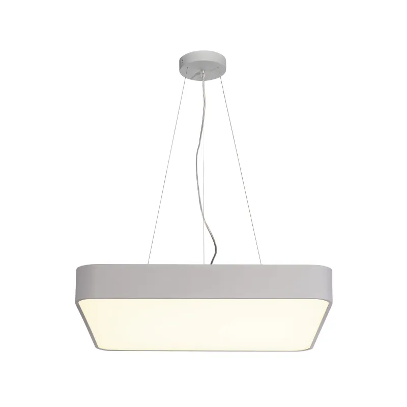 MEDO 60, plafonnier intérieur, carré, gris, LED, 38,4W, 3000K, variable 1-10V