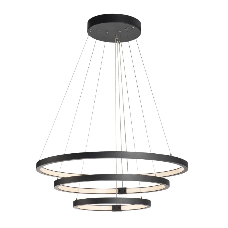 ONE TRIPLE, suspension intérieure, noir, LED, 65W, 3000K/4000K, variable Dali