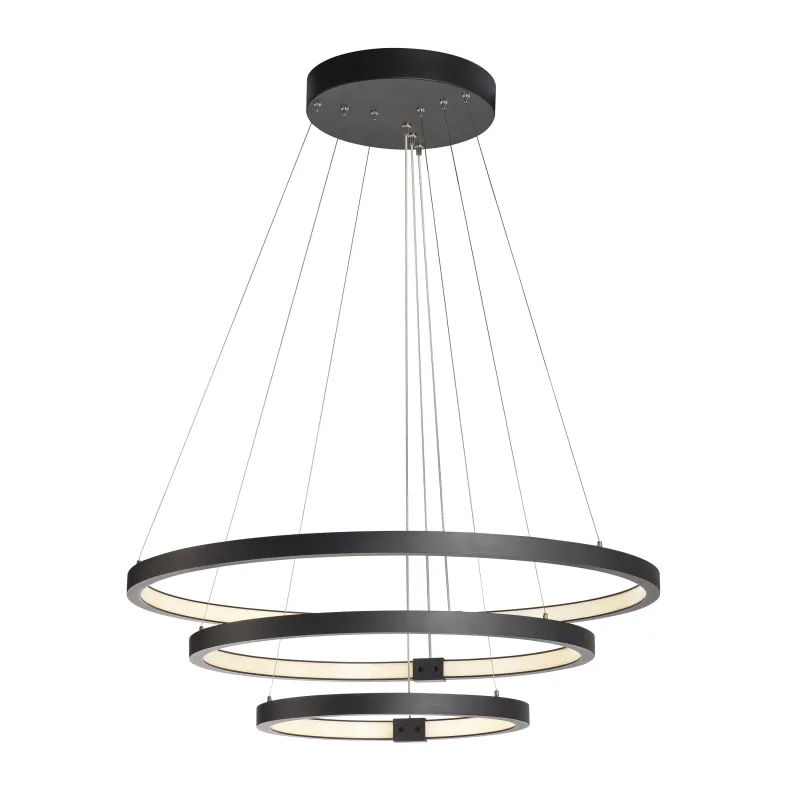 ONE TRIPLE, suspension intérieure, noir, LED, 65W, 3000K/4000K, variable Dali