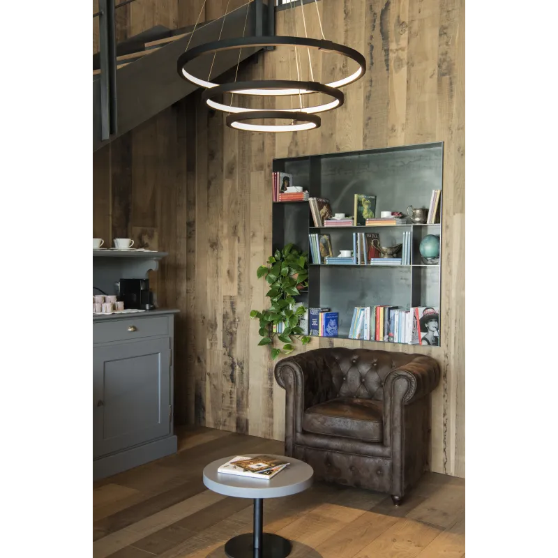 ONE TRIPLE, suspension intérieure, noir, LED, 65W, 3000K/4000K, variable Dali