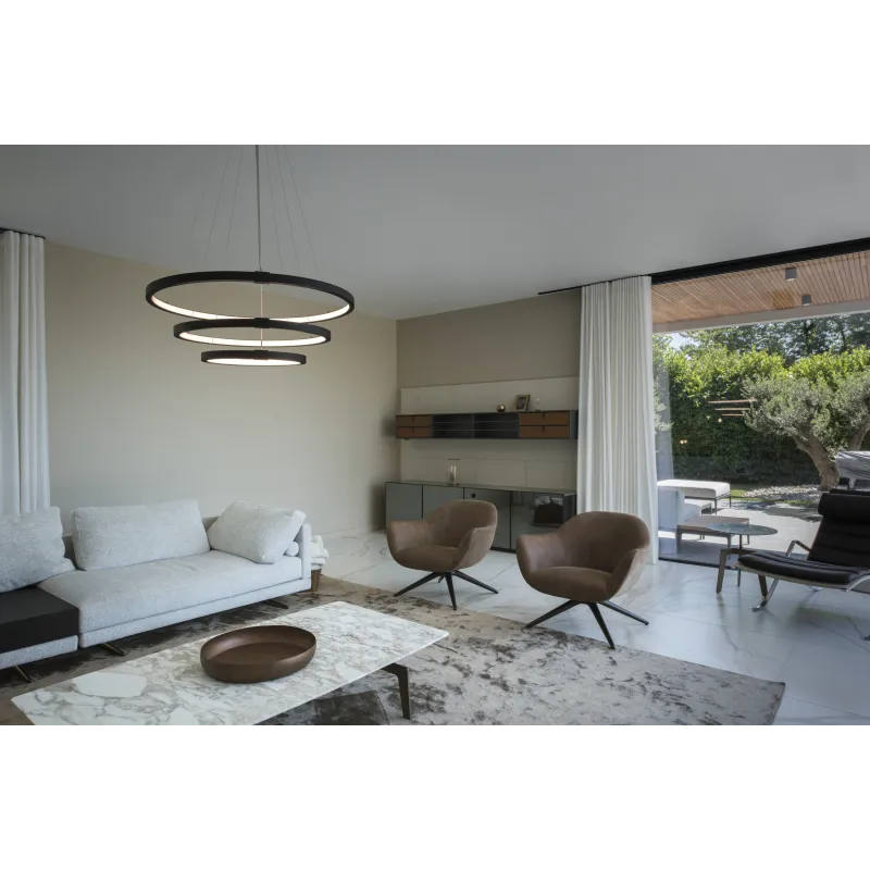 ONE TRIPLE, suspension intérieure, noir, LED, 65W, 3000K/4000K, variable Dali