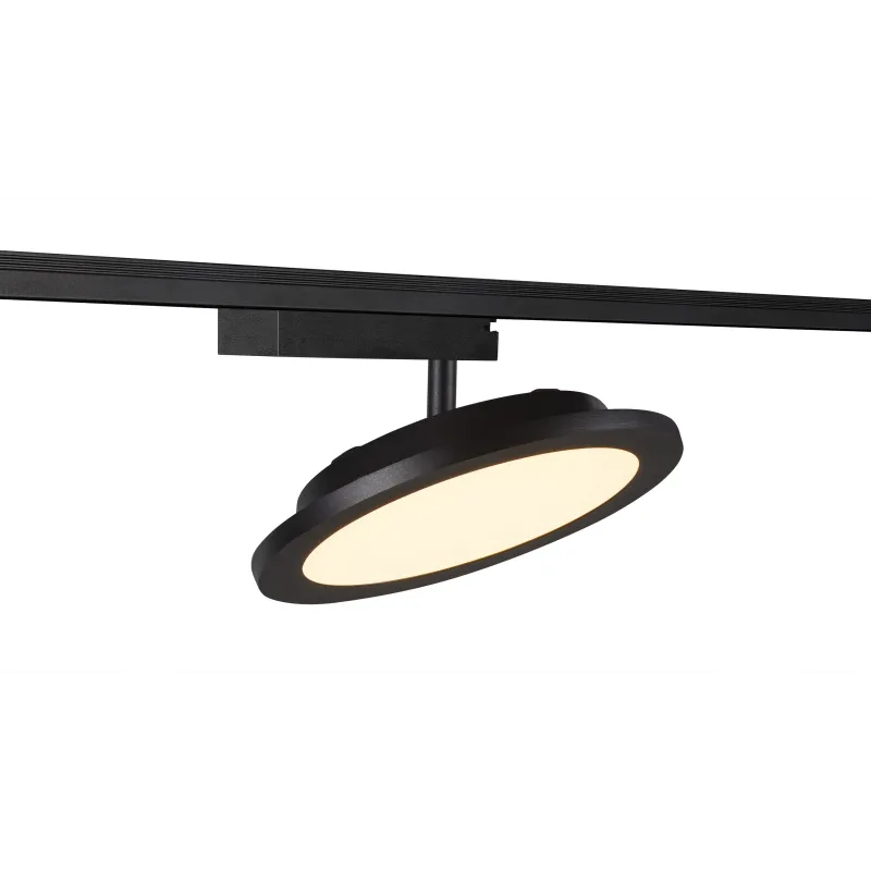 PANEL TRACK, spot pour rail 1 allumage intérieur, rond, noir, LED, 18W, 3000K