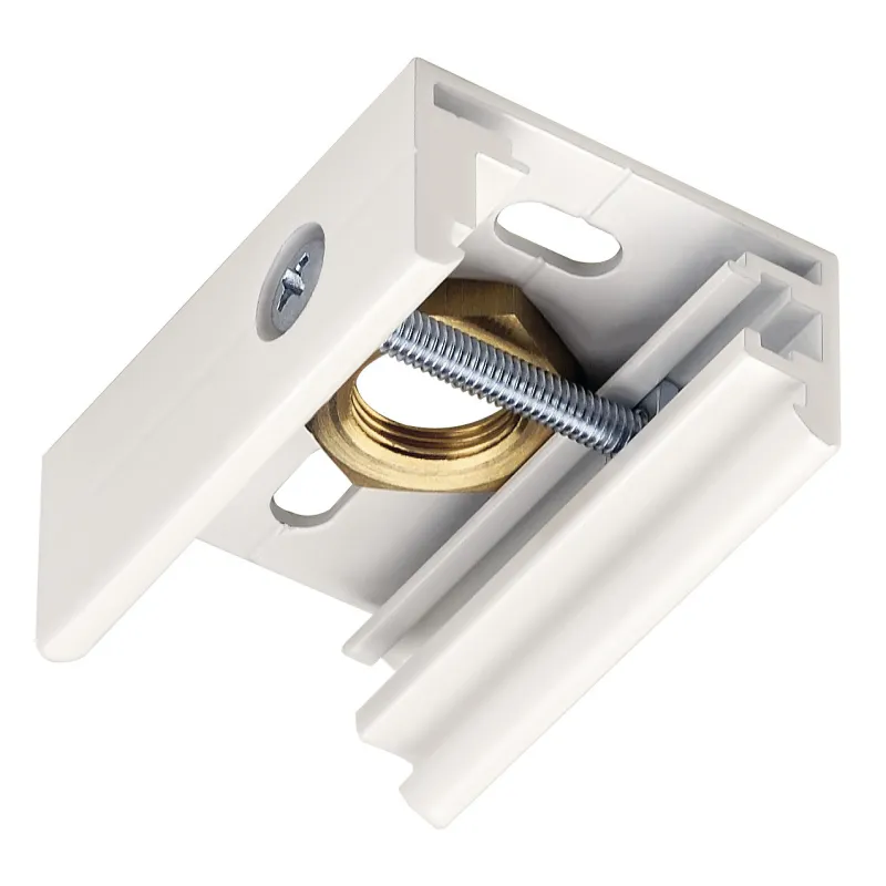 EUTRAC®, clip de fixation, intérieur, pour rail 3 allumages en saillie, blanc