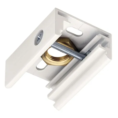 EUTRAC®, clip de fixation, intérieur, pour rail 3 allumages en saillie, blanc