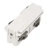 EUTRAC®, connecteur droit, intérieur, pour rail 3 allumages en saillie, blanc