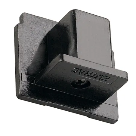 EUTRAC®, embouts, intérieur, pour rail 3 allumages en saillie, noir, 2 pièces